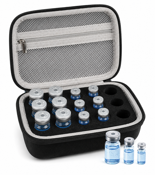 Multi-Size Vial Organizer — Fits 1-10ml Peptide & Insulin Vials